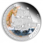 Golden Hind Silver Proof Coin (Perth Mint image)